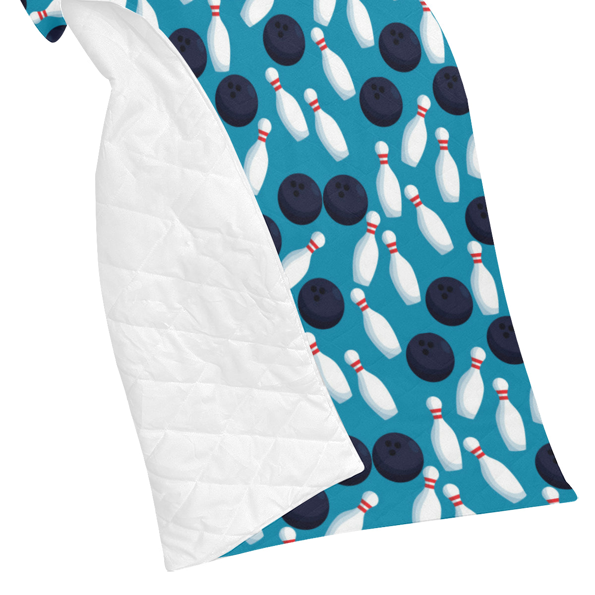 Bowling Pin Pattern Print Design 010 Premium Quilt