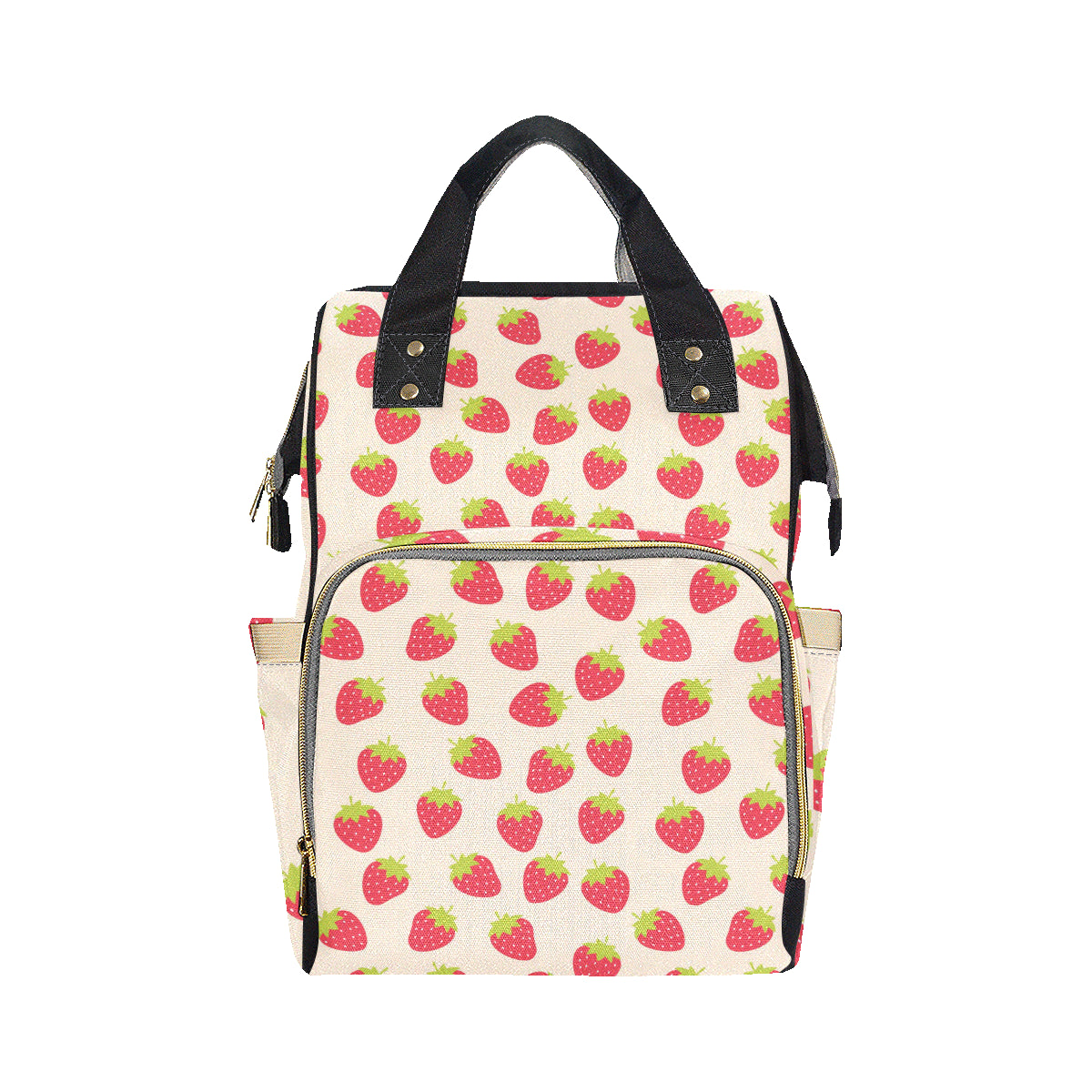 Strawberry Pattern Print Design SB02 Diaper Bag Backpack