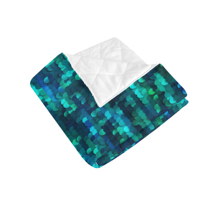 Mermaid Scales Pattern Print Design 06 Premium Quilt