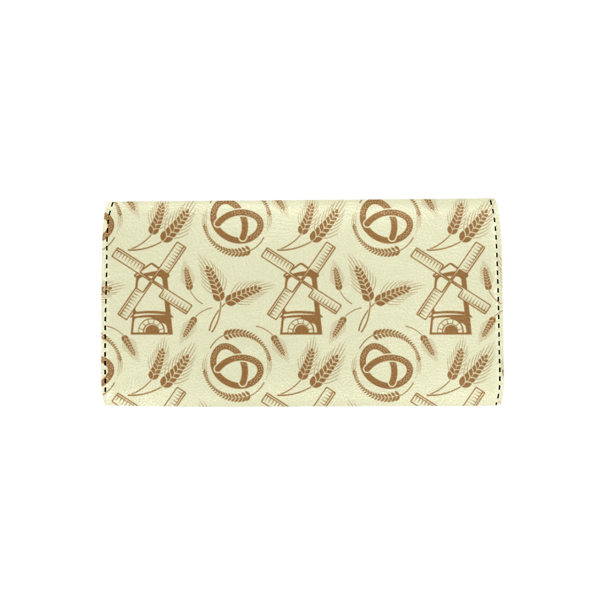 Agricultural Windmills Print Design 03 Women's Trifold Wallet