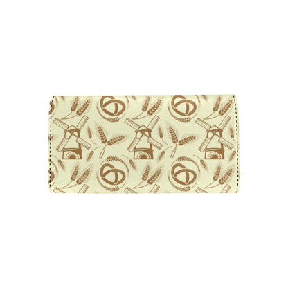 Agricultural Windmills Print Design 03 Women's Trifold Wallet
