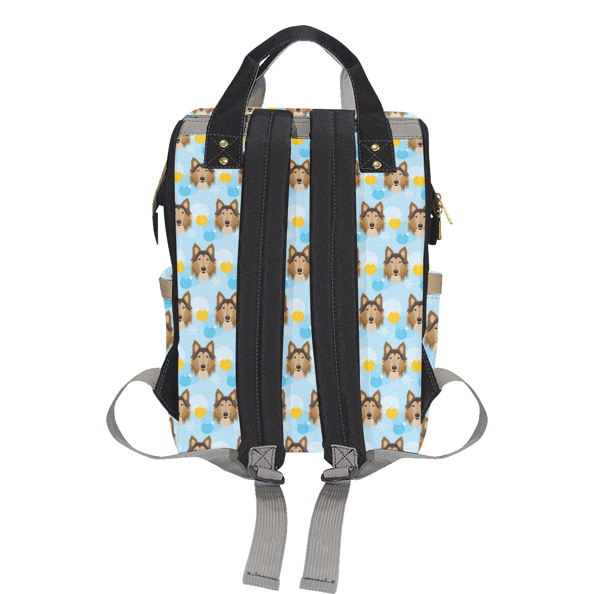 Collies Pattern Print Design 02 Diaper Bag Backpack