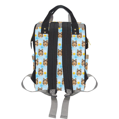 Collies Pattern Print Design 02 Diaper Bag Backpack