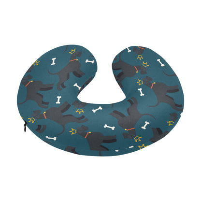 Schnauzers Pattern Print Design A04 U-Shaped Travel Neck Pillow