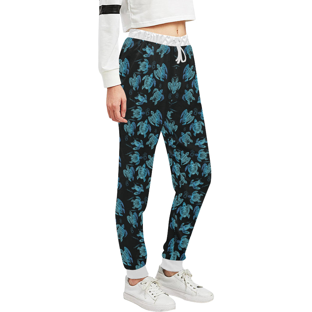 Tribal Turtle Polynesian Themed Design Unisex Sweatpants