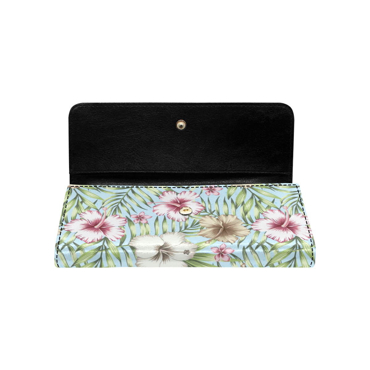 Tropical Flower Pattern Print Design TF05 Women's Trifold Wallet