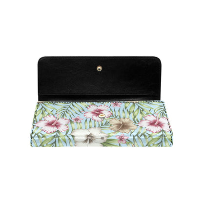 Tropical Flower Pattern Print Design TF05 Women's Trifold Wallet
