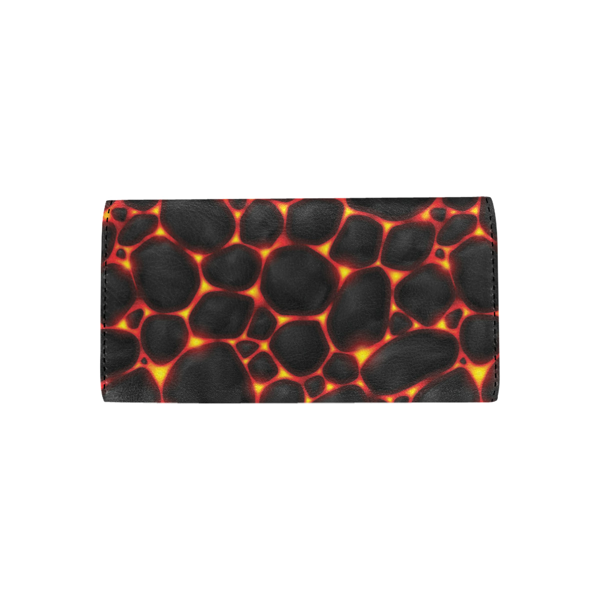 Lava Pattern Print Design 01 Women's Trifold Wallet