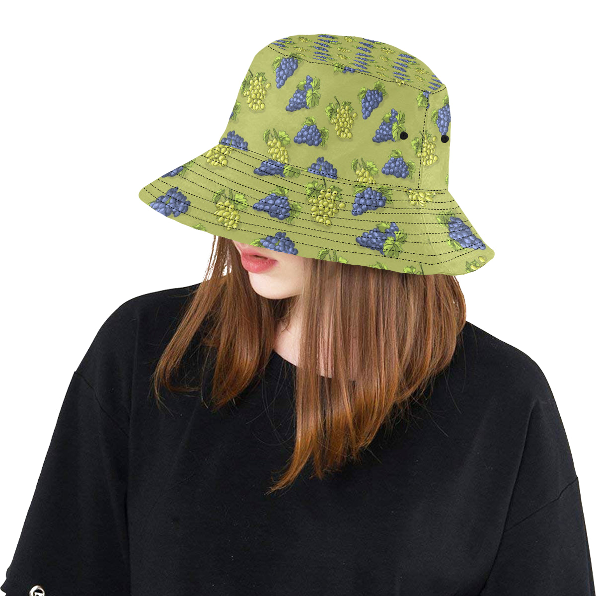 Grape Pattern Print Design GP08 Unisex Bucket Hat