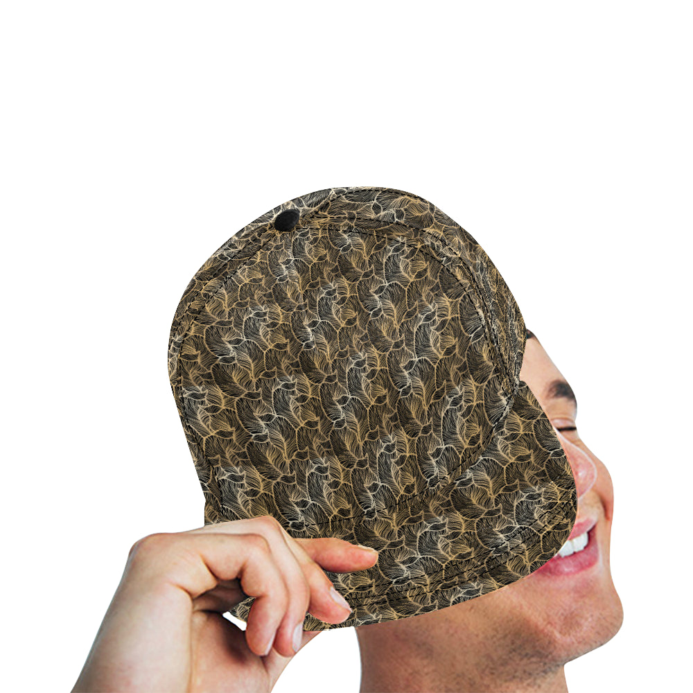 Elegant Gold leaf Print Snapback Cap