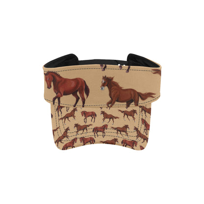 Brown Horse Print Pattern Unisex Sun Visor
