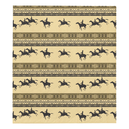 Horse Pattern Prnt Premium Quilt