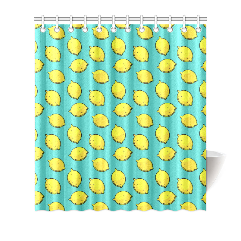 Lemon Pattern Print Design LM04 Shower Curtain