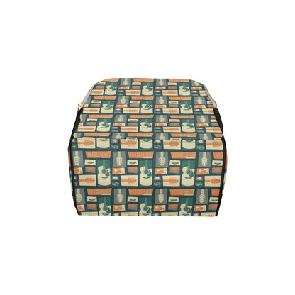Acoustic Guitar Pattern Print Design 02 Diaper Bag Backpack