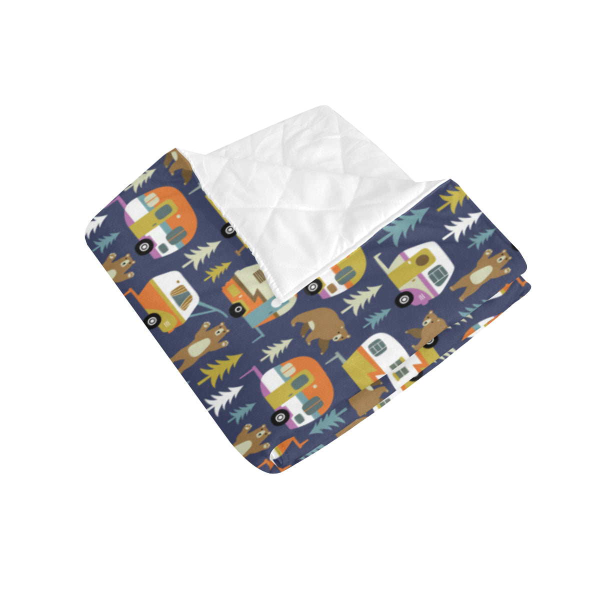 Camper Pattern Print Design 04 Premium Quilt
