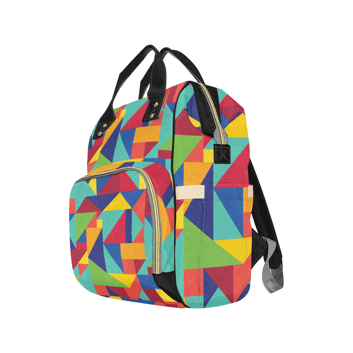Mosaic Pattern Print Design 01 Diaper Bag Backpack