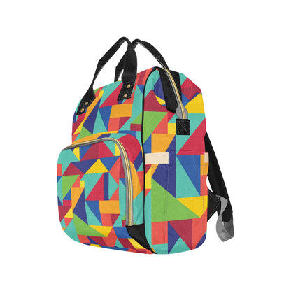 Mosaic Pattern Print Design 01 Diaper Bag Backpack