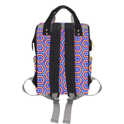 Optical illusion Techno Movement Diaper Bag Backpack