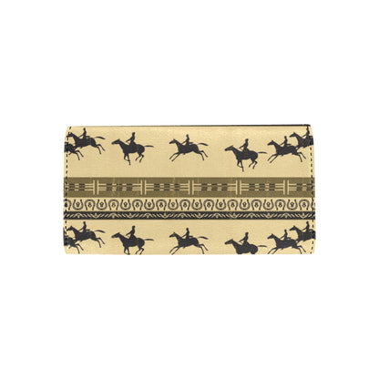 Horse Pattern Prnt Women's Trifold Wallet