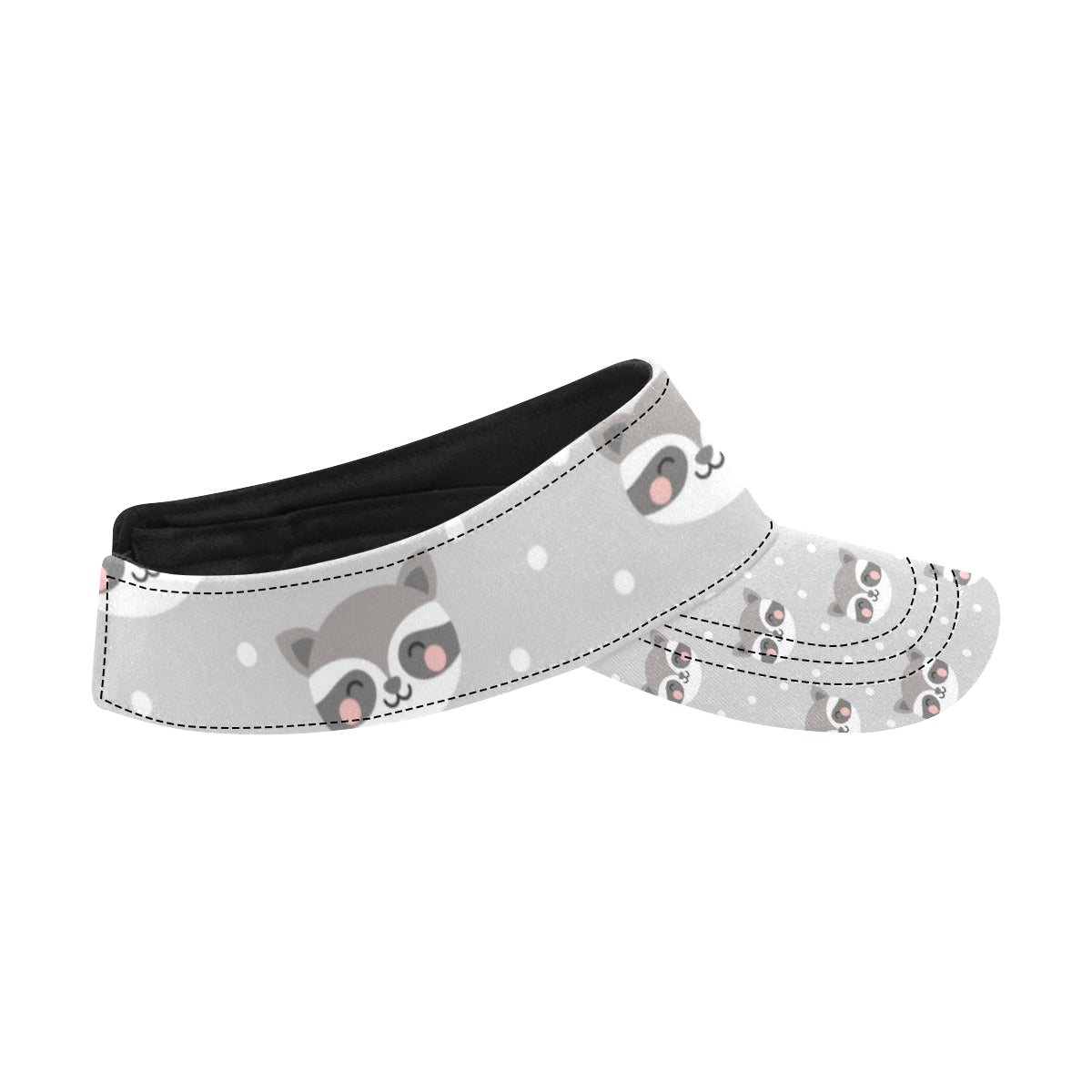 Raccoon Pattern Print Design A04 Unisex Sun Visor