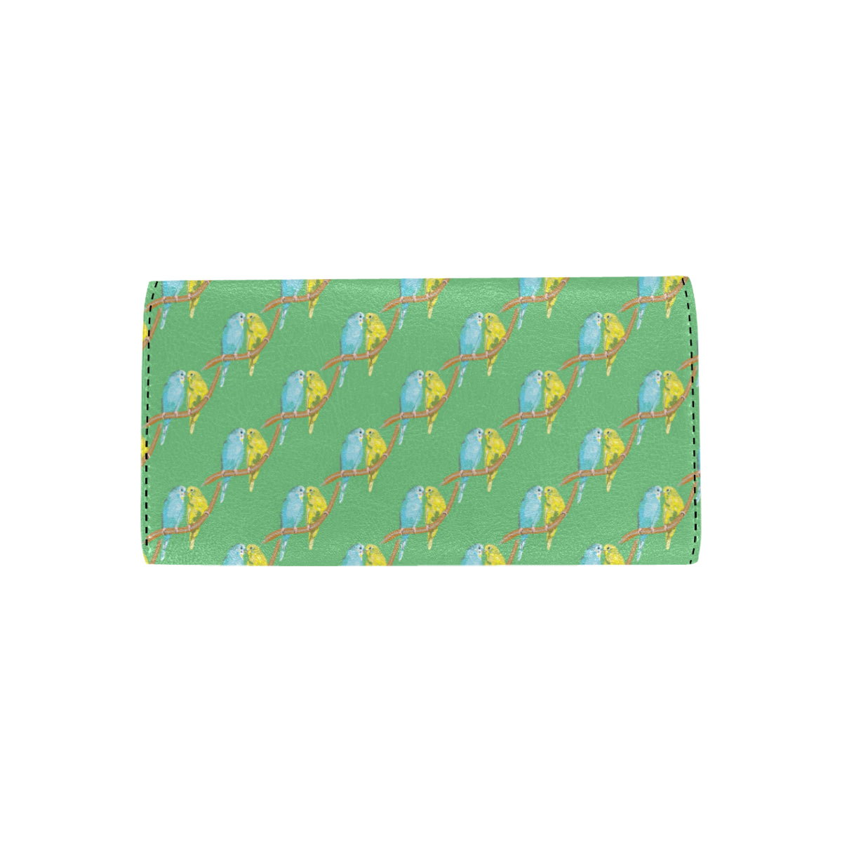 Budgerigar Pattern Print Design 01 Women's Trifold Wallet