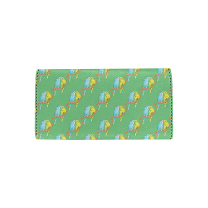 Budgerigar Pattern Print Design 01 Women's Trifold Wallet