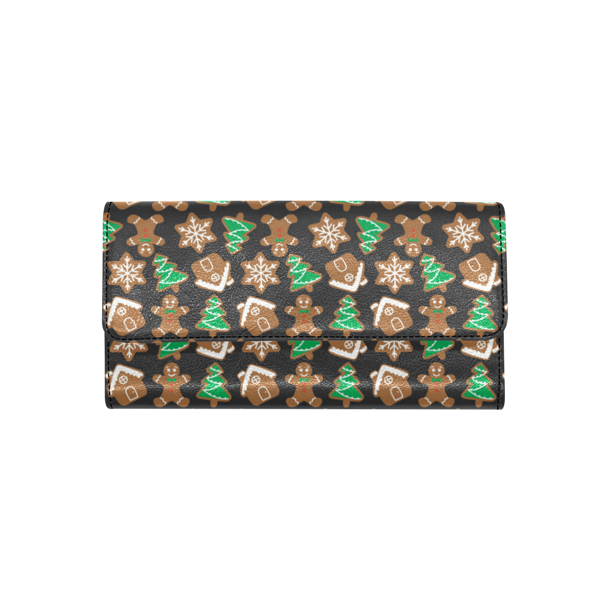 Gingerbread Pattern Print Design 02 Women's Trifold Wallet