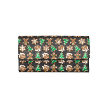 Gingerbread Pattern Print Design 02 Women's Trifold Wallet