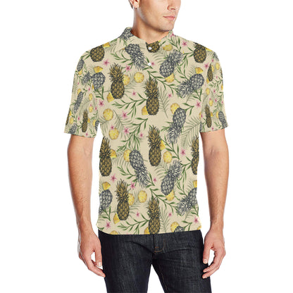 Pineapple Pattern Print Design PP012 Men Polo Shirt