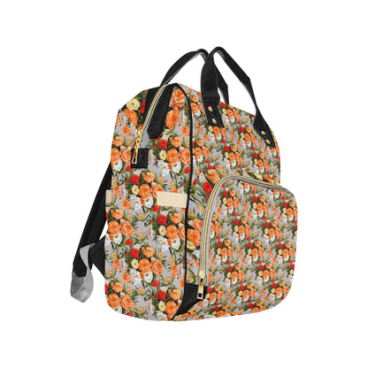 Lisianthus Pattern Print Design LT04 Diaper Bag Backpack