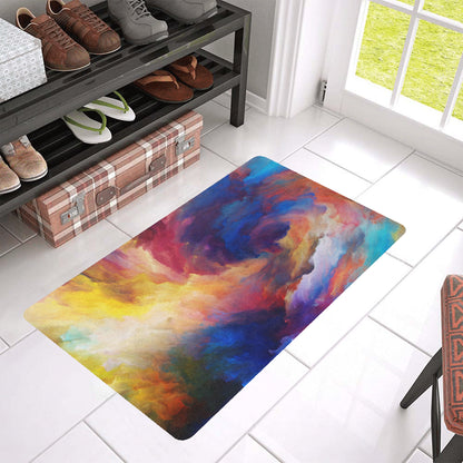 Vortex Twist Swirl Water Color Design Rubber Doormat