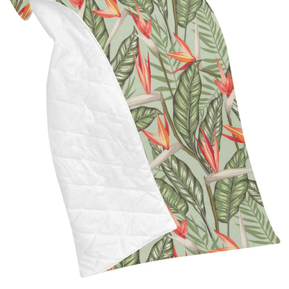 Bird Of Paradise Pattern Print Design BOP08 Premium Quilt