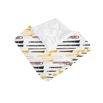 Clarinet Pattern Print Design 01 Premium Quilt