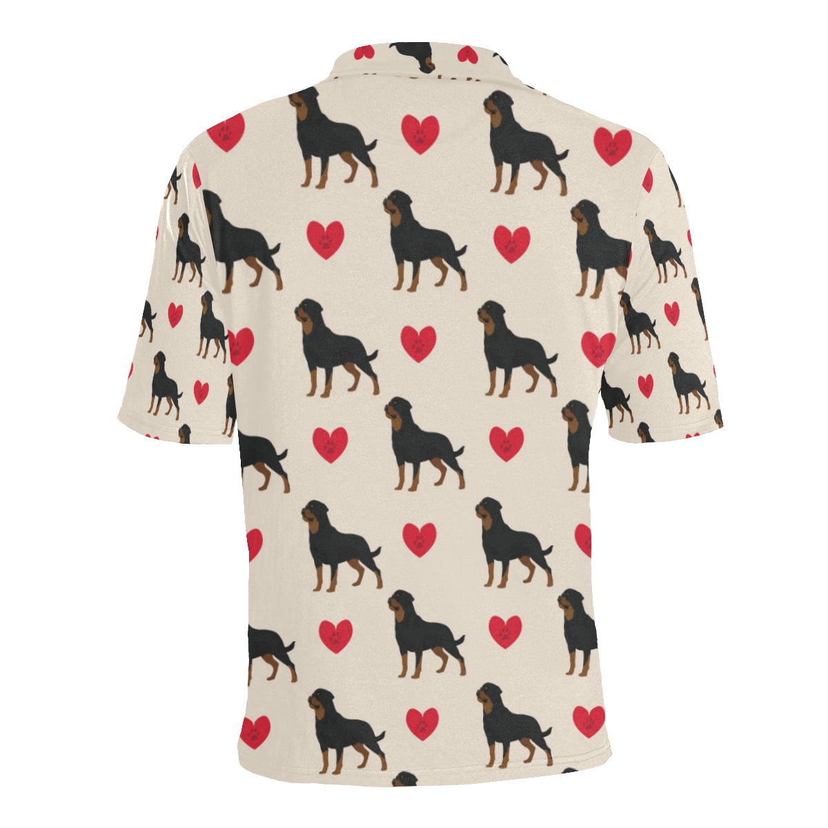 Rottweiler Pattern Print Design A02 Men Polo Shirt