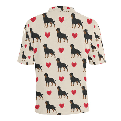 Rottweiler Pattern Print Design A02 Men Polo Shirt