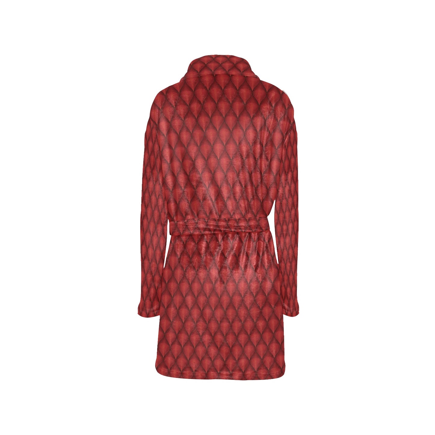Dragons Red Skin Texture Women's Fleece Robe