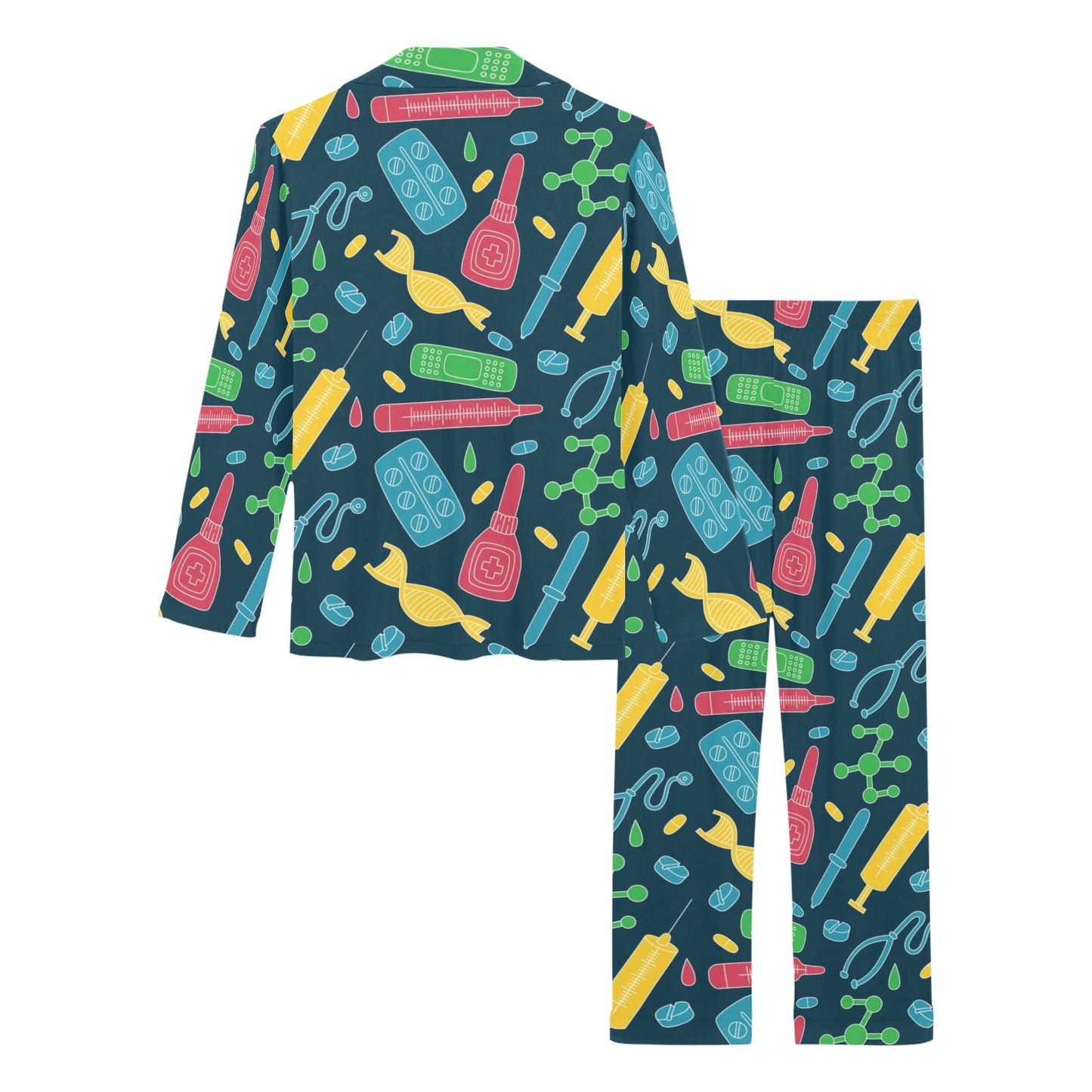 Phlebotomist Pattern Print Design A03 Women's Long Pajama Set