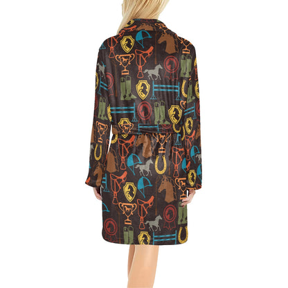 Equestrian Equipment Horse Colorful Women's Fleece Robe