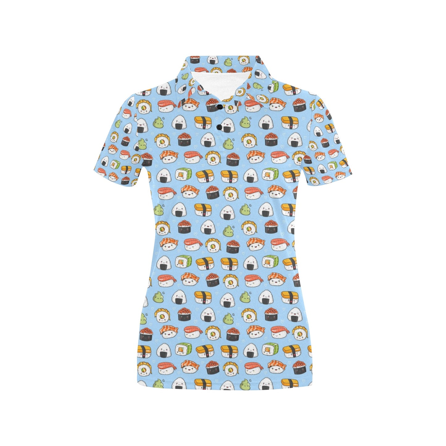 Sushi Cartoon Design Women's Polo Shirt