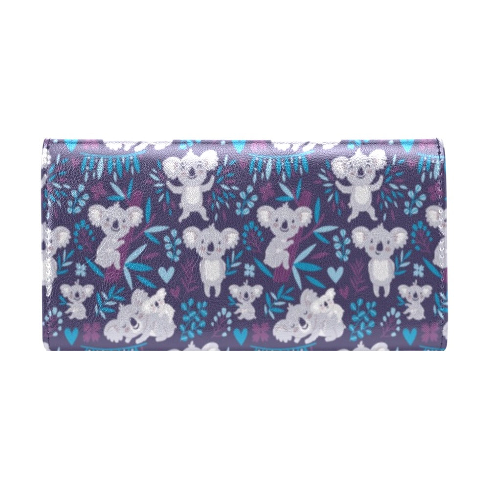 Koala Cute Themed Design Print Women's Trifold Wallet