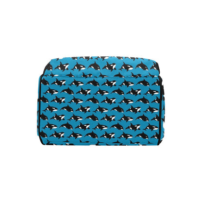 Whale Print Design LKS304 Diaper Bag Backpack
