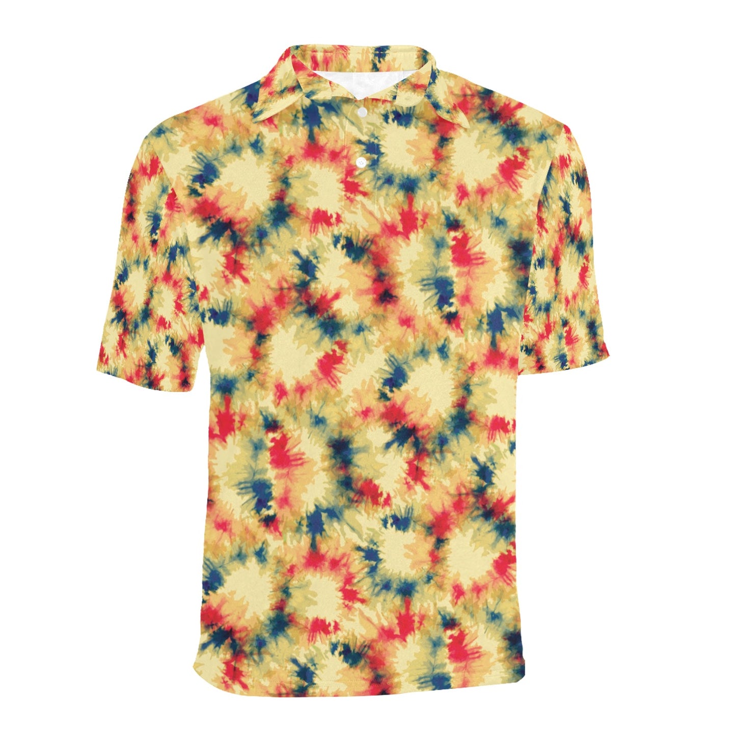 Tie Dye Print Design LKS302 Men Polo Shirt
