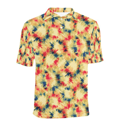 Tie Dye Print Design LKS302 Men Polo Shirt