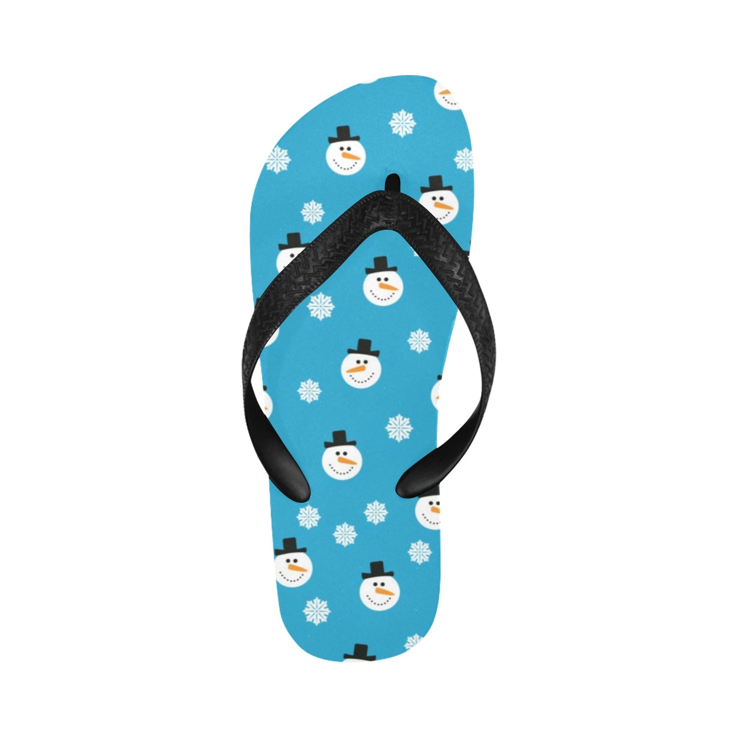 Snowman Print Design LKS303 Flip Flops