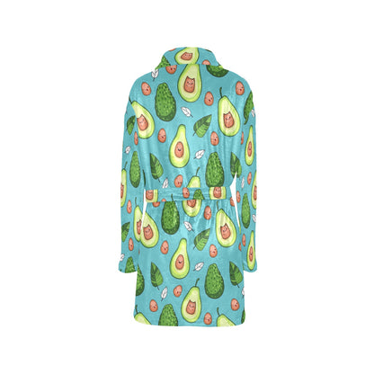Avocado Pattern Print Design AC05 Women's Fleece Robe