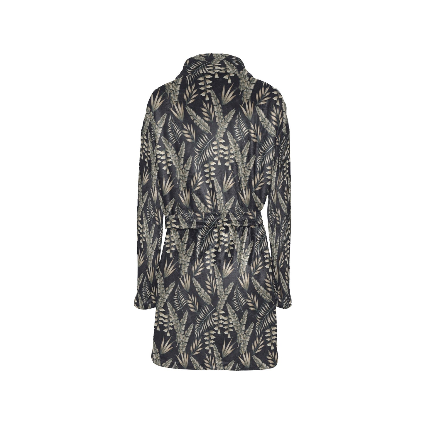 Banana Leaf Pattern Print Design 07 Women's Fleece Robe