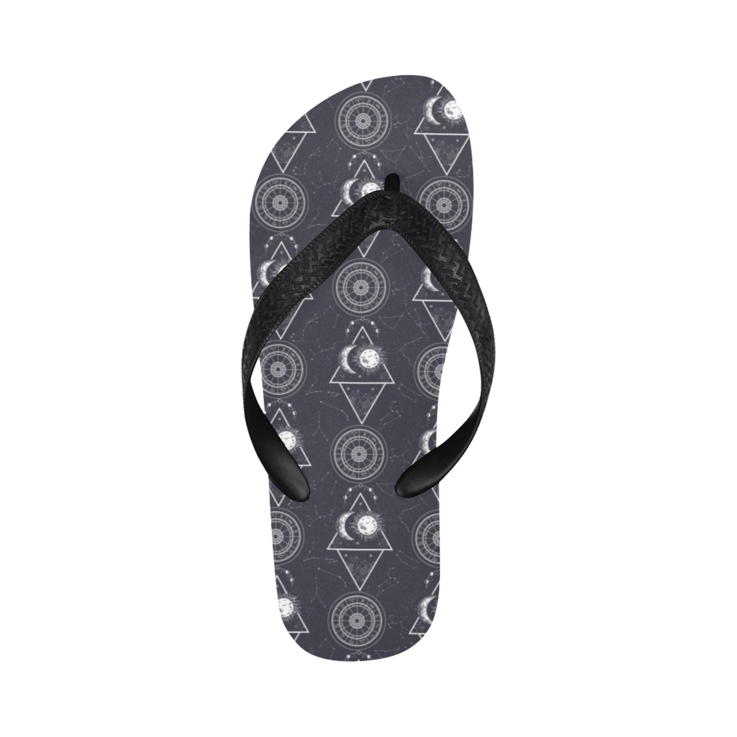 Sun Moon Print Design LKS309 Flip Flops