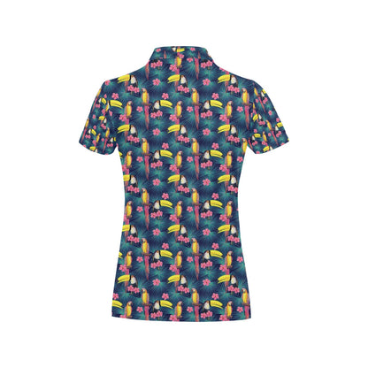 Toucan Parrot Design Women's Polo Shirt
