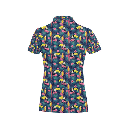 Toucan Parrot Design Women's Polo Shirt