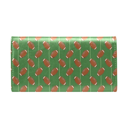 American Football on Field Themed Women's Trifold Wallet